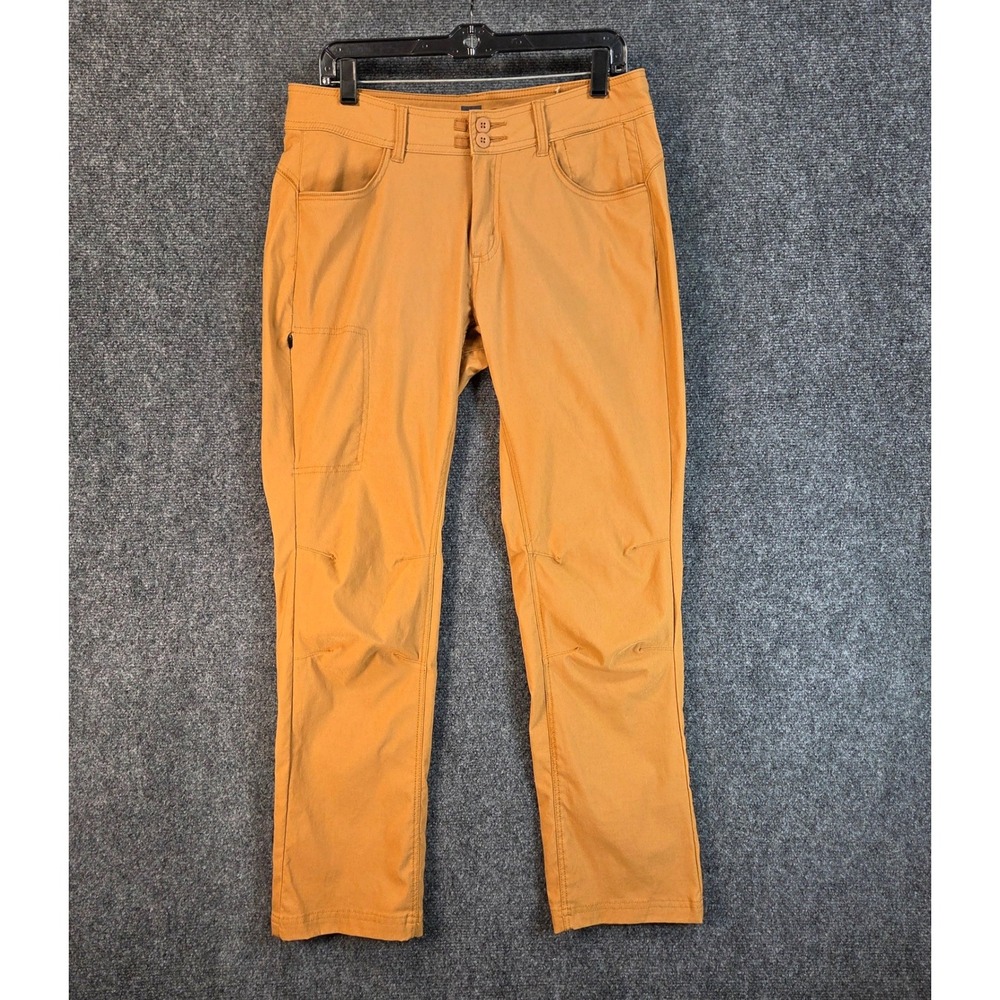 Prana Halle II Hiking Pants Womens 10 Tan Straight Fit Outdoor Trail Utility - Picture 2 of 16